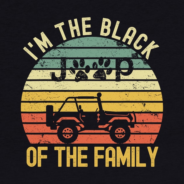 Vintage Jeep I'm The Black Jeep Of The Family Jeep Dog Paws Jeep Lover Dog Lover by Oska Like